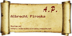 Albrecht Piroska névjegykártya